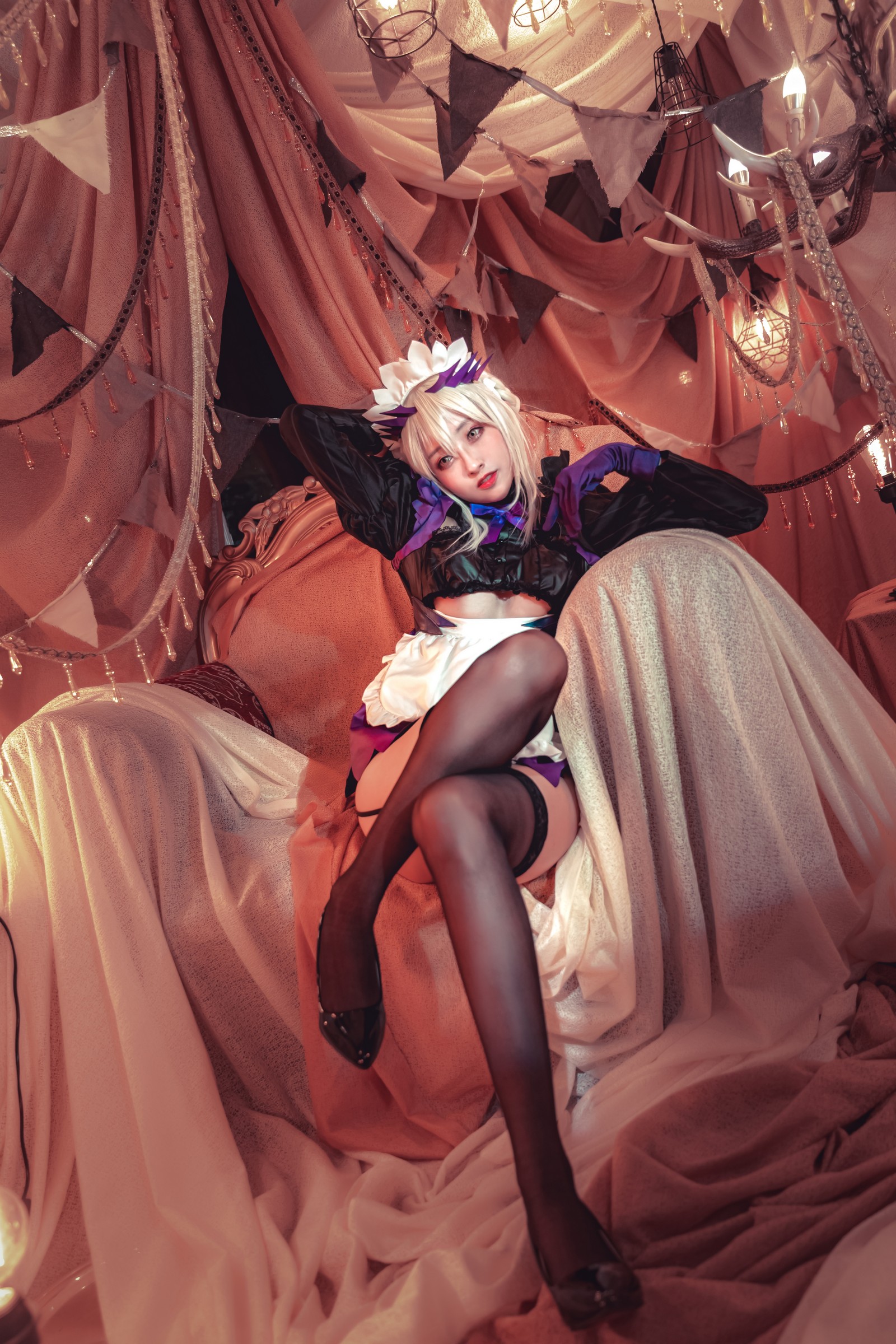 冬马路纱 黑枪呆 Cosplay 写真合集｜FGO 阿尔托莉雅 黑化版 图集＋视频（40P＋1V｜685MB）插图8
