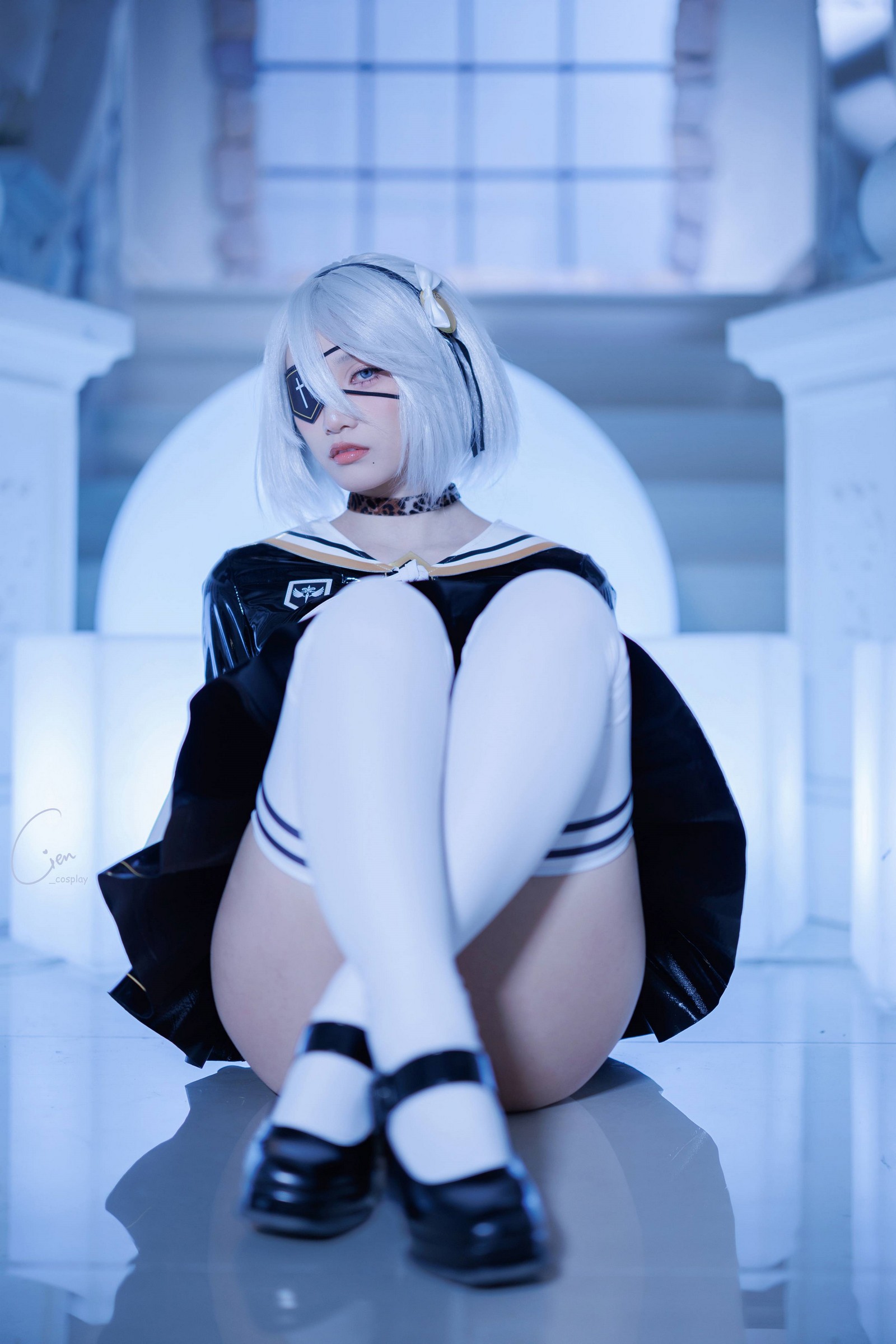 Cien恩恩 2B 尤尔哈二号B型 JK制服 Cosplay 写真（32P｜38MB）插图8